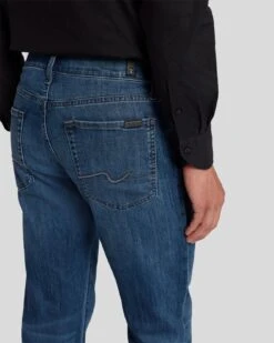 7 For All Mankind Airweft Denim Slimmy In Flash -7 For All Mankind Shop 7T51183L FLH 5