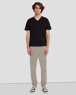 7 For All Mankind Warm Twill Jogger In Light Grey