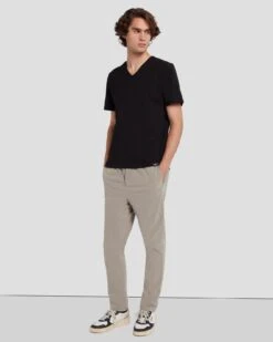 7 For All Mankind Warm Twill Jogger In Light Grey -7 For All Mankind Shop 7T802C54 XLG 6