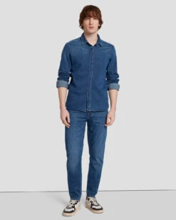 7 For All Mankind Left Hand Denim Shirt In Evasion 13 7 For All Mankind Left Hand Denim Shirt In Evasion -7 For All Mankind Shop 7T923R51 ESN 6