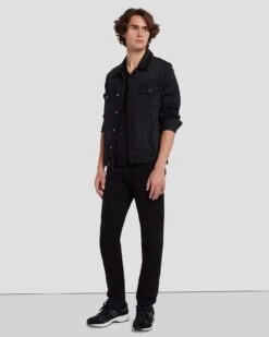 7 For All Mankind Perfect Trucker Jacket In Blindside -7 For All Mankind Shop 7T924C31 BDS 6