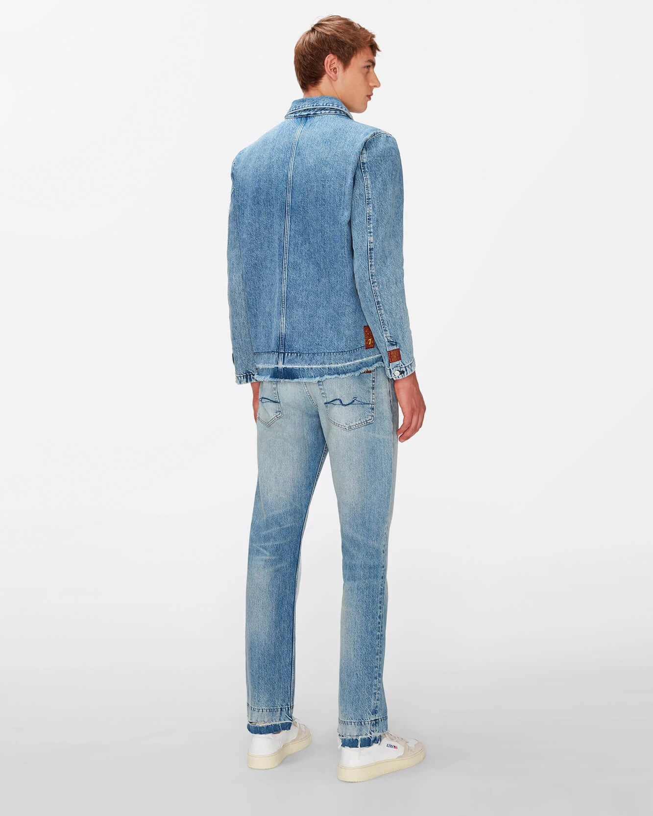 7 For All Mankind Workwear Overshirt In Vintage Blue 6 7 For All Mankind Workwear Overshirt In Vintage Blue - Image 4