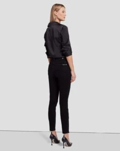 7 For All Mankind High Waist Ankle Skinny In Black Rose -7 For All Mankind Shop 7U001216 BRS 4 EDIT