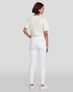 7 For All Mankind Slim Illusion High Waist Ankle Skinny In Luxe White 11 7 For All Mankind Slim Illusion High Waist Ankle Skinny In Luxe White -7 For All Mankind Shop 7U001399 SMW 4