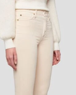 7 For All Mankind Velvet High Waist Ankle Skinny In Tapioca -7 For All Mankind Shop 7U001V65 TAP 3