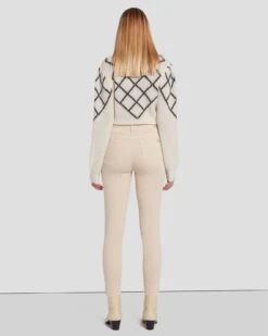 7 For All Mankind Velvet High Waist Ankle Skinny In Tapioca -7 For All Mankind Shop 7U001V65 TAP 4
