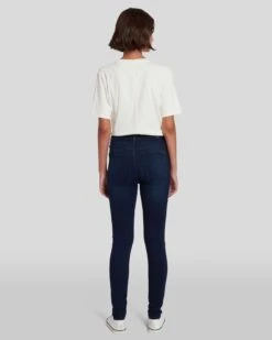 7 For All Mankind Slim Illusion High Waist Skinny In Twilight Blue -7 For All Mankind Shop 7U003467 TWB 4