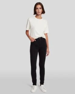 7 For All Mankind Slim Illusion Luxe High Waist Skinny In Black -7 For All Mankind Shop 7U003526 SIB 6