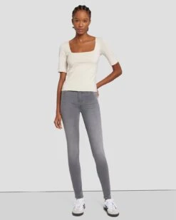 7 For All Mankind Slim Illusion Skinny Luxe High Waist In Bliss -7 For All Mankind Shop 7U003A24 BS2 6