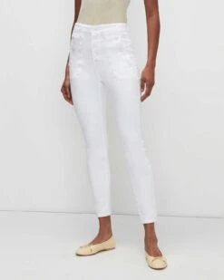 7 For All Mankind Slim Illusion Portia In White -7 For All Mankind Shop 7U083399 SLW 03