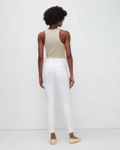 7 For All Mankind Slim Illusion Portia In White -7 For All Mankind Shop 7U083399 SLW 04