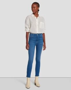 7 For All Mankind No Filter Ultra High Rise Ankle Skinny In Mazete