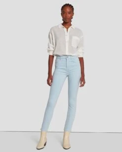 7 For All Mankind No Filter Ultra High Rise Ankle Skinny In Peretti