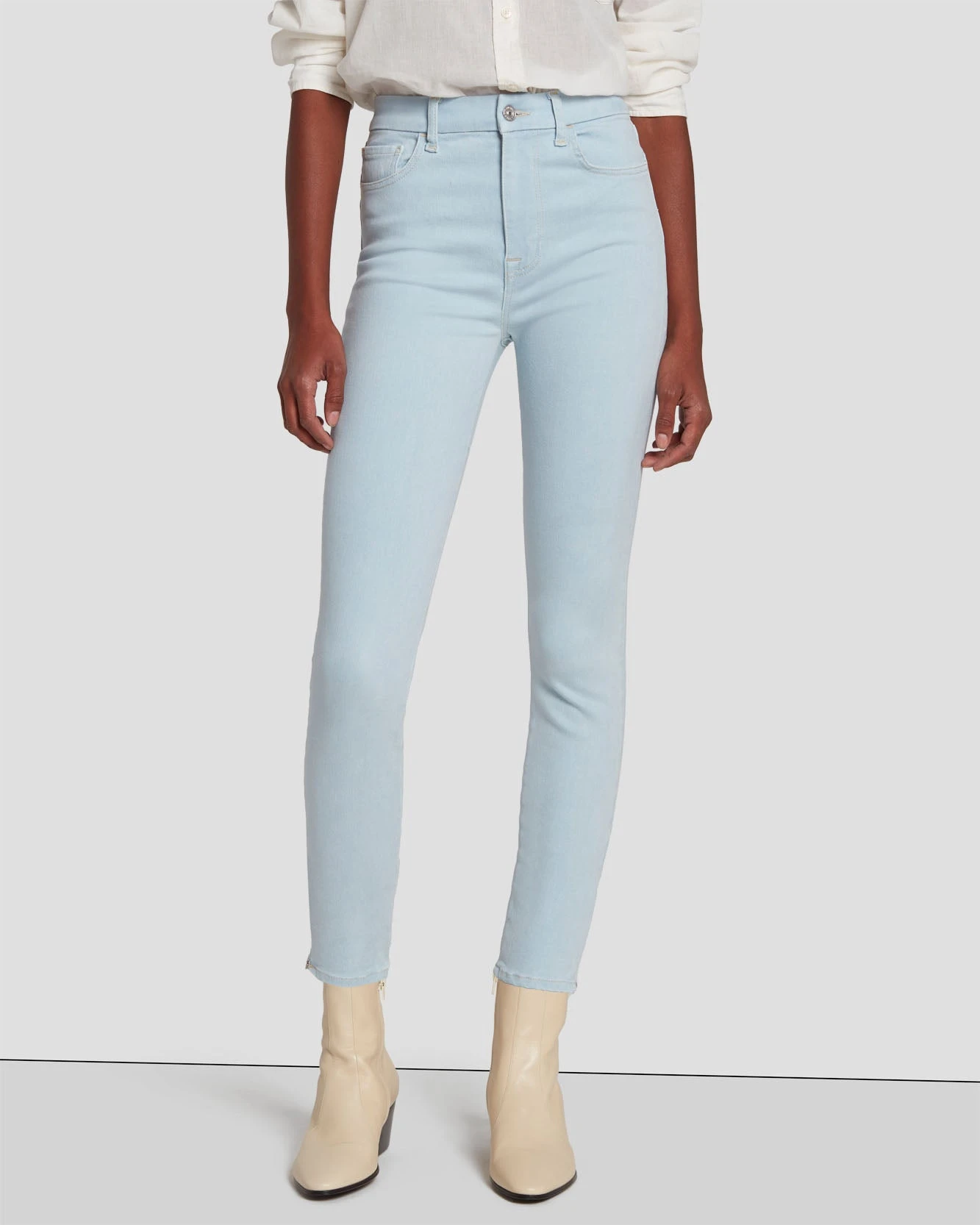 7 For All Mankind No Filter Ultra High Rise Ankle Skinny In Peretti 4 7 For All Mankind No Filter Ultra High Rise Ankle Skinny In Peretti - Image 2
