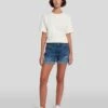 7 For All Mankind Broken Twill Mid Roll Short In Vanity Destroy -7 For All Mankind Shop 7U21067 BTL 1