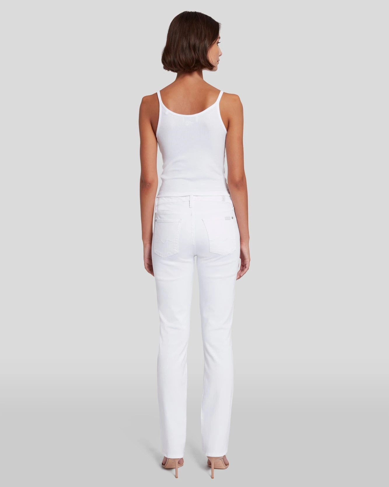 7 For All Mankind Slim Illusion Kimmie Straight In Luxe White 6 7 For All Mankind Slim Illusion Kimmie Straight In Luxe White - Image 4