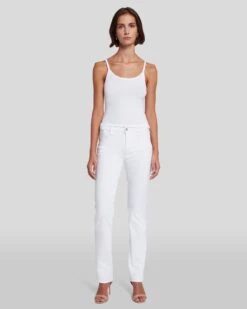 7 For All Mankind Slim Illusion Kimmie Straight In Luxe White 13 7 For All Mankind Slim Illusion Kimmie Straight In Luxe White -7 For All Mankind Shop 7U301399 SMW 6