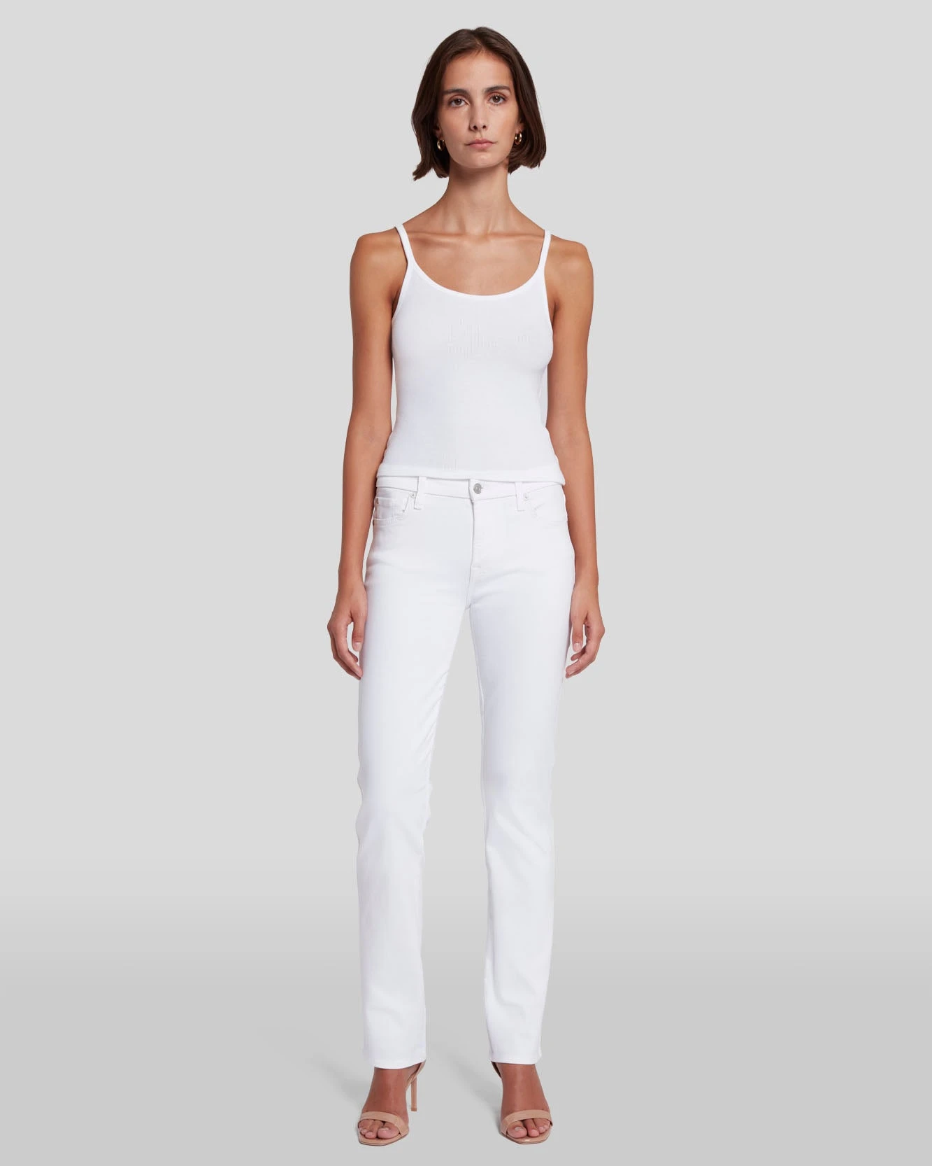 7 For All Mankind Slim Illusion Kimmie Straight In Luxe White 8 7 For All Mankind Slim Illusion Kimmie Straight In Luxe White - Image 6