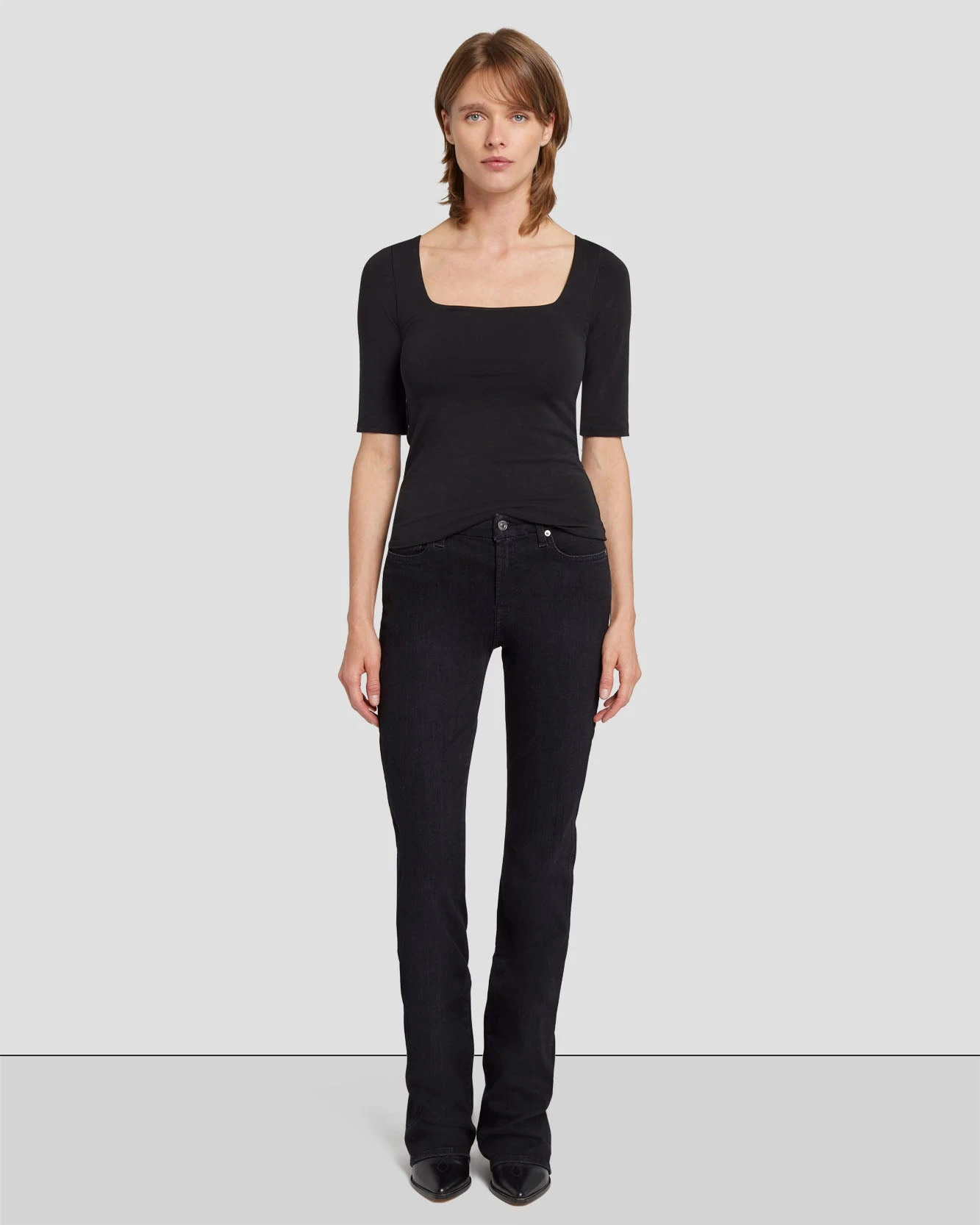 7 For All Mankind Kimmie Bootcut In Black Rose 3 7 For All Mankind Kimmie Bootcut In Black Rose