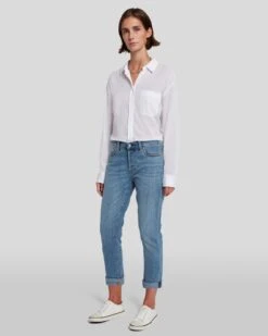 7 For All Mankind Broken Twill Josefina In Bright Light -7 For All Mankind Shop 7U303067 BTL 6