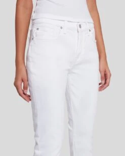 7 For All Mankind Broken Twill Josefina In White -7 For All Mankind Shop 7U303445 BTW 3