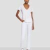 7 For All Mankind Kimmie Cropped Straight In Clean White