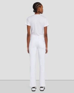 7 For All Mankind Kimmie Cropped Straight In Clean White -7 For All Mankind Shop 7U306189 CLW 3