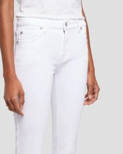 7 For All Mankind Kimmie Cropped Straight In Clean White -7 For All Mankind Shop 7U306189 CLW 4