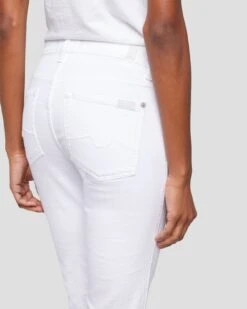 7 For All Mankind Kimmie Cropped Straight In Clean White -7 For All Mankind Shop 7U306189 CLW 5