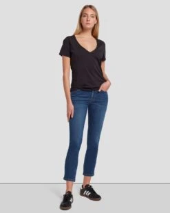 7 For All Mankind B(air) Kimmie Cropped Straight In Duchess