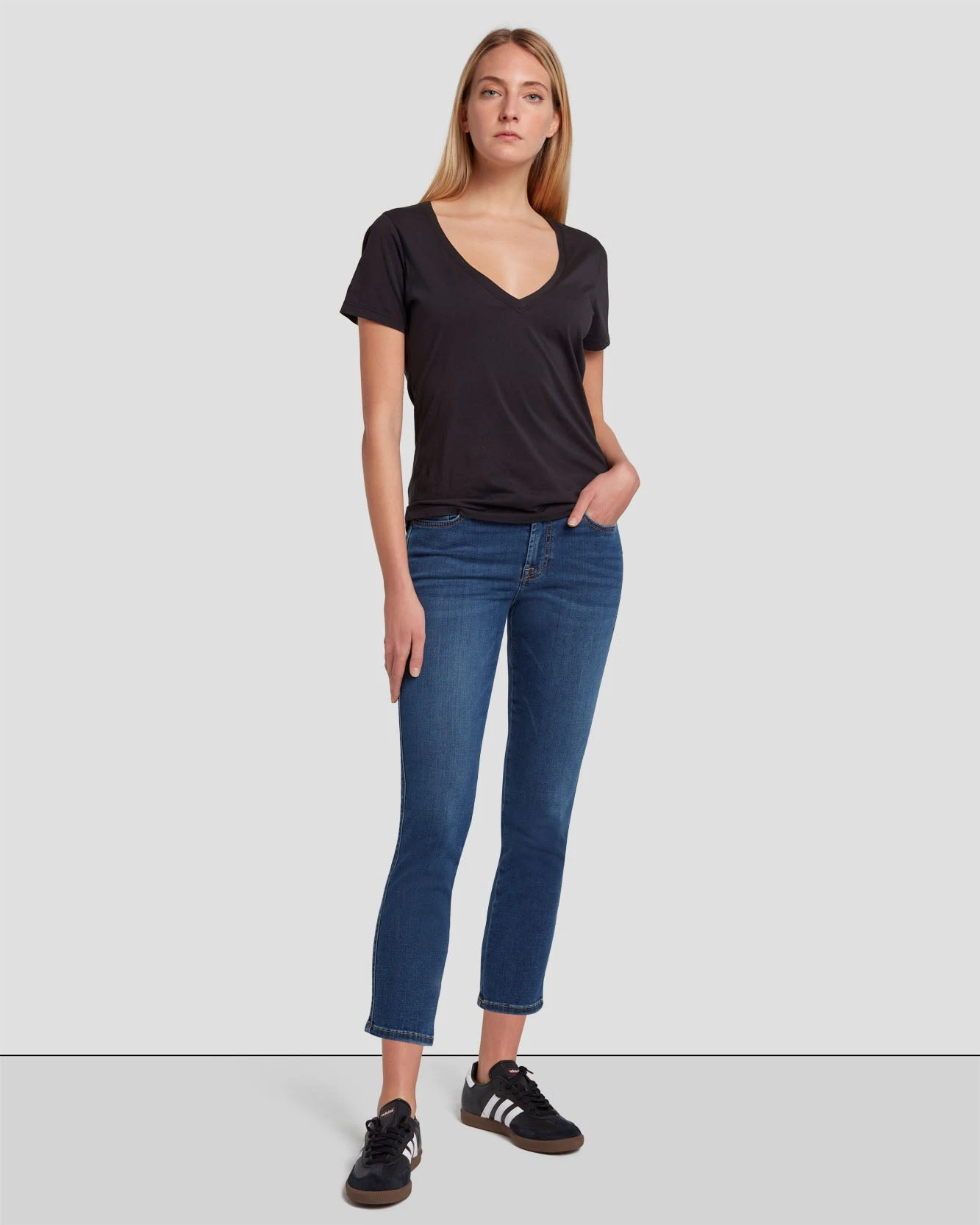 7 For All Mankind B(air) Kimmie Cropped Straight In Duchess 3 7 For All Mankind B(air) Kimmie Cropped Straight In Duchess