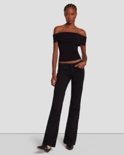 7 For All Mankind B(air) Original Bootcut In Rinsed Black -7 For All Mankind Shop 7U315C43 RB4 6