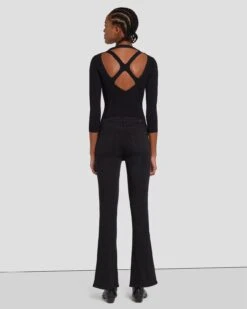 7 For All Mankind Slim Illusion Kimmie Straight In Black -7 For All Mankind Shop 7U343526 SIB 0514 B