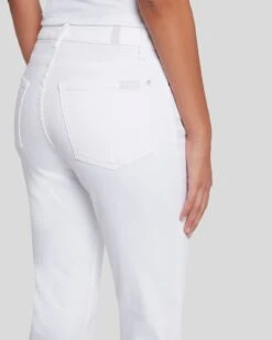 7 For All Mankind Slim Illusion High Waist Slim Kick In Luxe White -7 For All Mankind Shop 7U350399 SMW 5