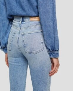 7 For All Mankind Luxe Vintage High Waist Slim Kick In Must -7 For All Mankind Shop 7U352120 MT2 5