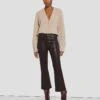 7 For All Mankind High Waist Slim Kick In Coated Chocolate -7 For All Mankind Shop 7U352752 CHO 1
