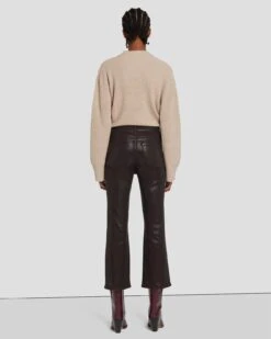7 For All Mankind High Waist Slim Kick In Coated Chocolate -7 For All Mankind Shop 7U352752 CHO 4