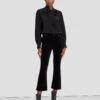 7 For All Mankind Velvet High Waist Slim Kick In Black 1 7 For All Mankind Velvet High Waist Slim Kick In Black -7 For All Mankind Shop 7U352V65 BLK 1