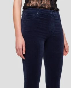 7 For All Mankind Velvet High Waist Slim Kick In Ink -7 For All Mankind Shop 7U352V65 INC 3