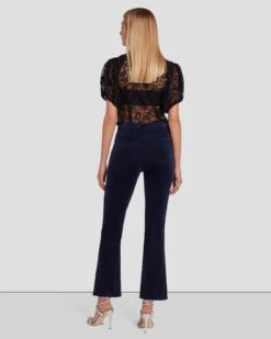 7 For All Mankind Velvet High Waist Slim Kick In Ink -7 For All Mankind Shop 7U352V65 INC 4