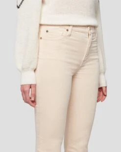 7 For All Mankind Velvet High Waist Slim Kick In Tapioca -7 For All Mankind Shop 7U352V65 TAP 3