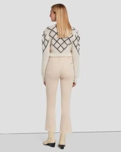 7 For All Mankind Velvet High Waist Slim Kick In Tapioca -7 For All Mankind Shop 7U352V65 TAP 4