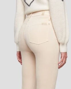 7 For All Mankind Velvet High Waist Slim Kick In Tapioca -7 For All Mankind Shop 7U352V65 TAP 5