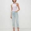 7 For All Mankind Luxe Vintage High Waist Slim Kick In Sun Blue -7 For All Mankind Shop 7U383720 SU1 01