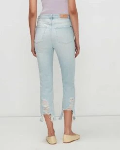 7 For All Mankind Luxe Vintage High Waist Slim Kick In Sun Blue -7 For All Mankind Shop 7U383720 SU1 04