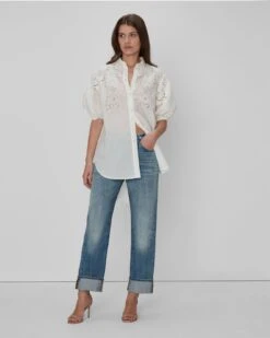 7 For All Mankind Easy Straight Star Panel In Palma Rosa -7 For All Mankind Shop 7U421555 PRP 05