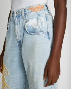 7 For All Mankind The Jennifer 90's Baggy Jean In Blue Babe -7 For All Mankind Shop 7U422555 BBE 3