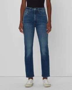 7 For All Mankind Beauty Denim Easy Slim Cropped In Pinyon