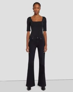 7 For All Mankind Tailorless Dojo In Black Rose