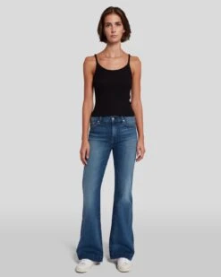 7 For All Mankind Dojo In Distressed Authentic Light